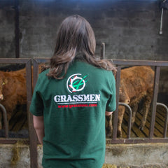 "GRASSMEN" Unisex Adults Bottle Green Polo Shirt