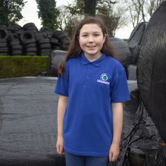 "GRASSMEN" Kids Royal Blue Polo Shirt