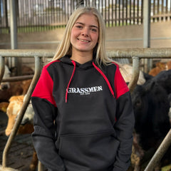 GRASSMEN Prime Unisex Hoodie Black/Red