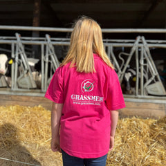 "GRASSMEN" Unisex Kids Pink Polo Shirt