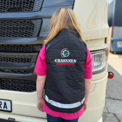 "GRASSMEN" Kids Rip Stop Black Bodywarmer