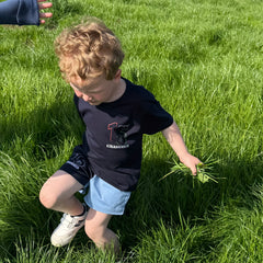 "15 Years of GRASSMEN" Kids Unisex Navy Anniversary T-Shirt