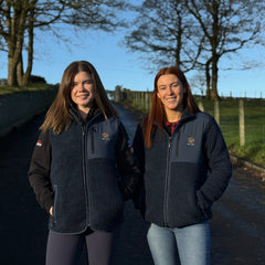 "GRASSMEN" Adults Navy Sherpa Fleece Gilet