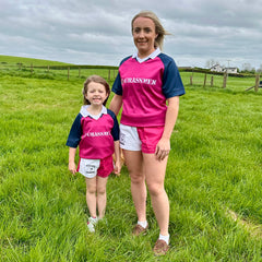 GRASSMEN Pink, Navy & White - Kids Unisex Rugby Top