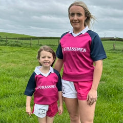 GRASSMEN Pink & White - Kids Unisex Harlequin Two Toned Shorts