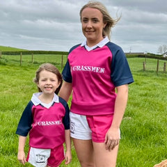 GRASSMEN Pink & White - Kids Unisex Harlequin Two Toned Shorts