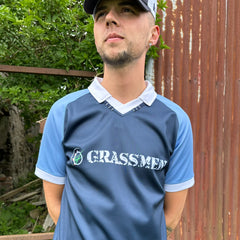 GRASSMEN Sky Blue, Navy & White - Adults Unisex Rugby Top