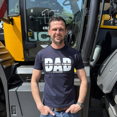 DAD - Farmer. Fixer. Legend. Novelty Adults Navy T-Shirt
