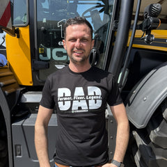 DAD - Farmer. Fixer. Legend. Novelty Adults Black T-Shirt
