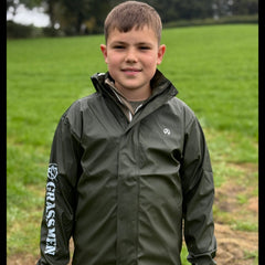 "GRASSMEN" Kids Green Waterproof Coat
