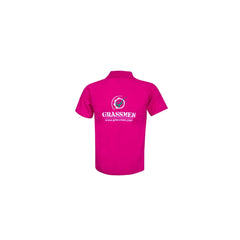 "GRASSMEN" Unisex Kids Pink Polo Shirt