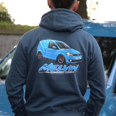 LIMITED EDTION - Dave's Volkswagen Caddy Van 'Melvin' Adults Hoodie Airforce Blue