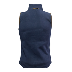GRASSMEN Men's Artisan Fleece Gilet - Navy/Brown