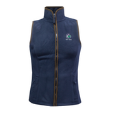 GRASSMEN Men's Artisan Fleece Gilet - Navy/Brown