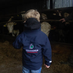"GRASSMEN" Kids Navy Softshell Jacket