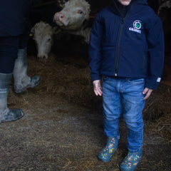 "GRASSMEN" Kids Navy Softshell Jacket