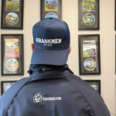 GRASSMEN Navy Trucker Snapback Cap