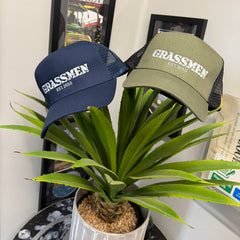 GRASSMEN Navy Trucker Snapback Cap