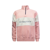 GRASSMEN Pink & White - Kids Unisex Cotton Quarter Zip