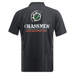 GRASSMEN Xpert Pro Stretch Polo Shirt Black/Grey