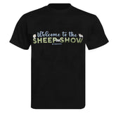 "Welcome to the Sheep Show" Novelty Adults Black T-Shirt