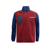 GRASSMEN Kids Sherpa 1/4 Zip Polar Sherpa Fleece Burgundy & Navy