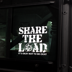 "Share The Load" Window Graphic Small (External Fitment)