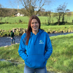 "GRASSMEN" Unisex Adults Electric Blue Hoodie