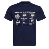 "Things i do in my spare time" Novelty Adults Navy T-Shirt