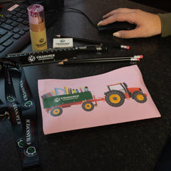 "GRASSMEN" Tractor & Trailer Pencil Case - Choose Colour