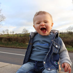 GRASSMEN Denim jacket with fleece hood and sleeves