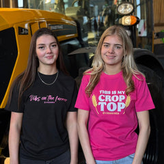 "This is my Crop Top" Standard Novelty Adults Pink T-Shirt