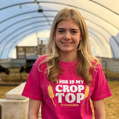 "This is my Crop Top" Novelty Adults Pink T-Shirt