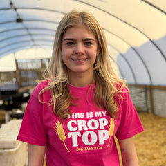 "This is my Crop Top" Standard Novelty Adults Pink T-Shirt