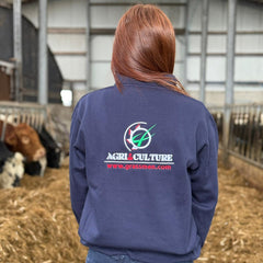 "AGRI IS OUR CULTURE" Adults Navy Pro 1/4 Zip Sweatshirt