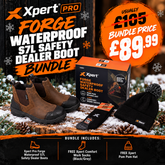 Xpert Pro Forge Waterproof Safety Dealer Boot Brown Bundle