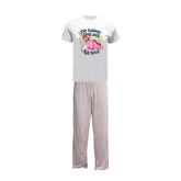 I'm Taking My Ass to Bed Novelty Pyjama Set - Adults Pink/White