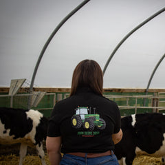 "GRASSMEN" John Deere 3650 Baby Donkey" Unisex Adults Black Polo Shirt