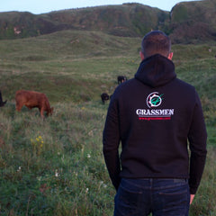 "GRASSMEN" Unisex Adults Black Hoodie