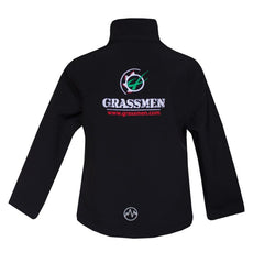 "GRASSMEN" Kids Black Softshell Jacket