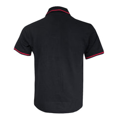 "GRASSMEN" Unisex Adults Two Toned Black & Red Polo Shirt