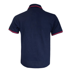 "GRASSMEN" Unisex Adults Two Toned Navy & Red Polo Shirt