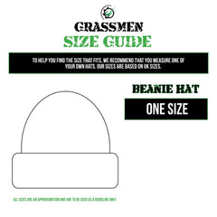 "GRASSMEN" Beanie Hat Black