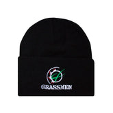 "GRASSMEN" Beanie Hat Black