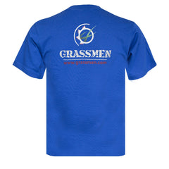 "GRASSMEN" Unisex Adults Royal Blue T-Shirt
