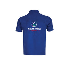 "GRASSMEN" Kids Royal Blue Polo Shirt