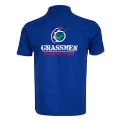 "GRASSMEN"Unisex Adults Royal Blue Polo Shirt