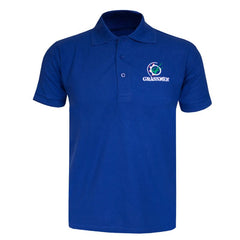 "GRASSMEN"Unisex Adults Royal Blue Polo Shirt