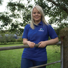 "GRASSMEN"Unisex Adults Royal Blue Polo Shirt