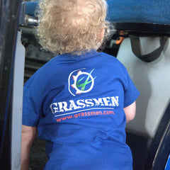 "GRASSMEN" Kids Royal Blue T-Shirt